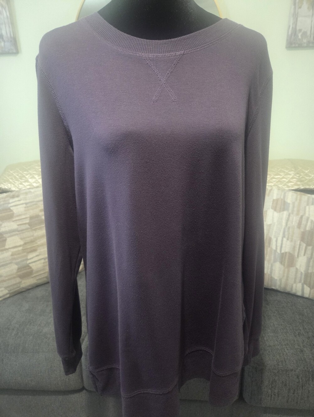 Jockey Women's Crewneck Sweater in Deep Plum